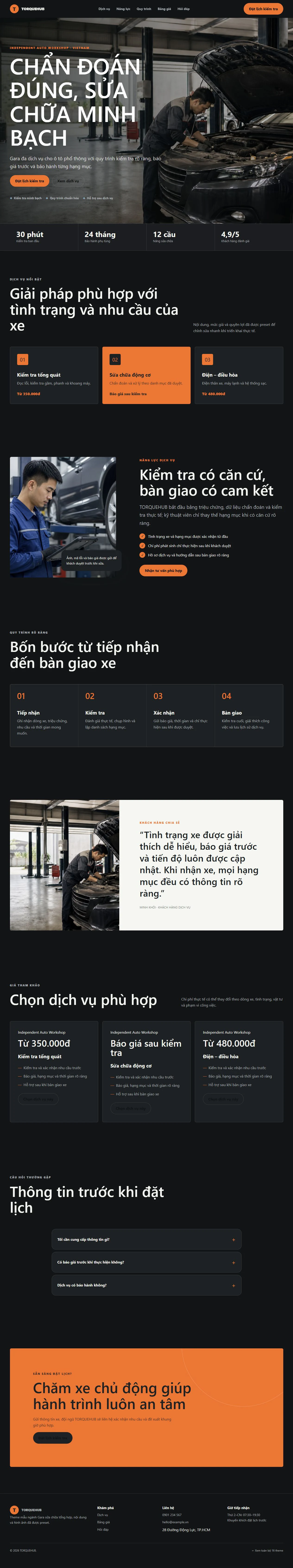 Ảnh xem trước theme TORQUEHUB