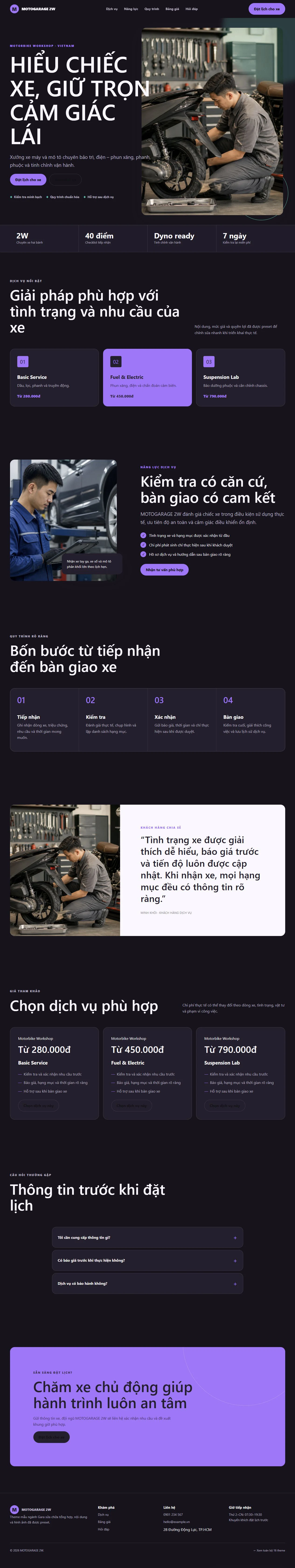 Ảnh xem trước theme MOTOGARAGE 2W