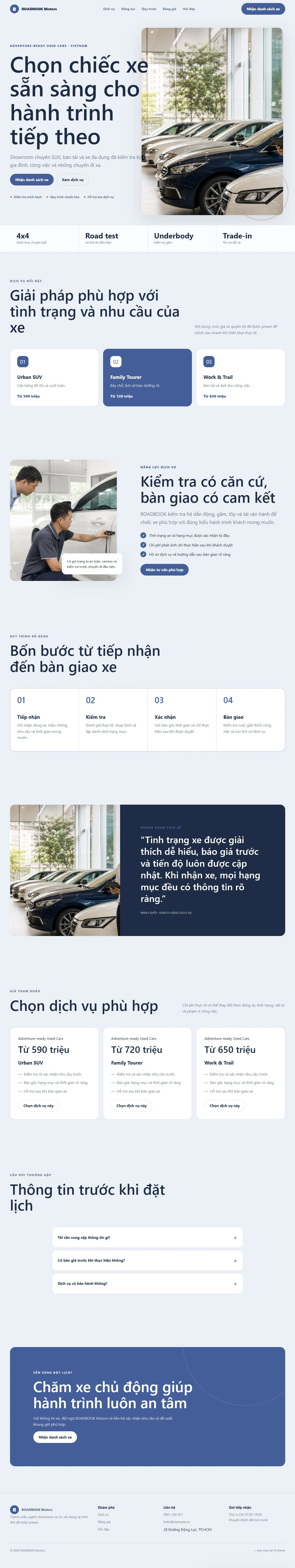 Ảnh xem trước theme ROADBOOK Motors