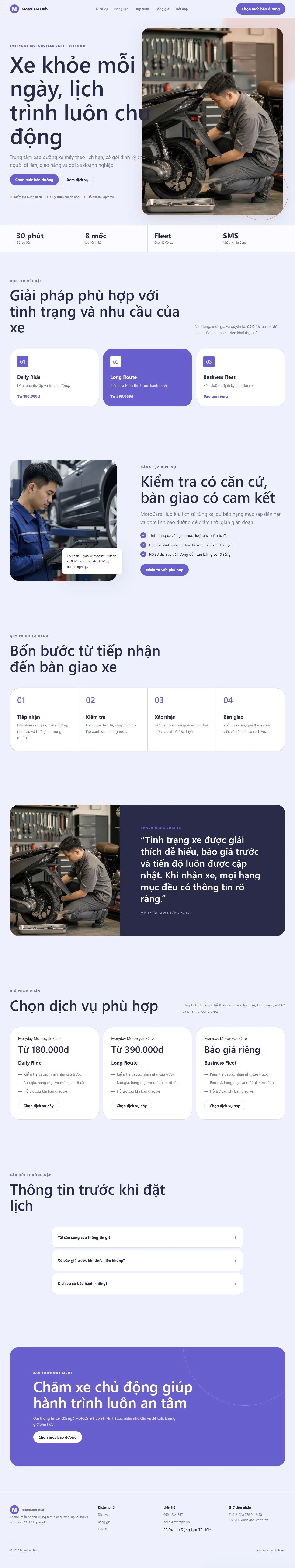 Ảnh xem trước theme MotoCare Hub