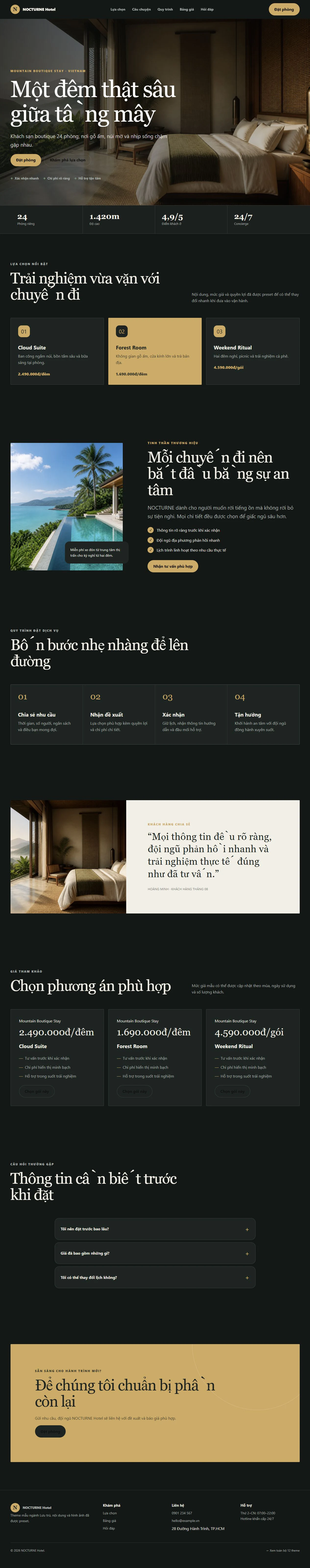 Ảnh xem trước theme NOCTURNE Hotel