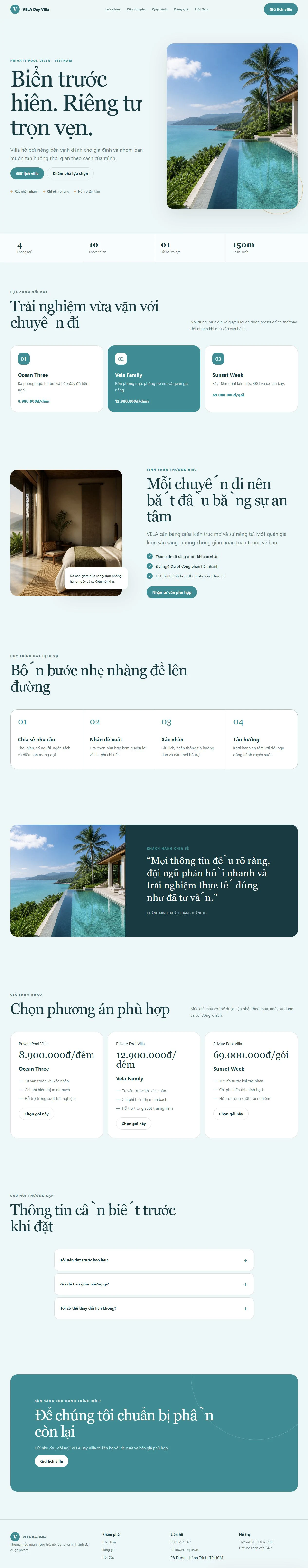 Ảnh xem trước theme VELA Bay Villa