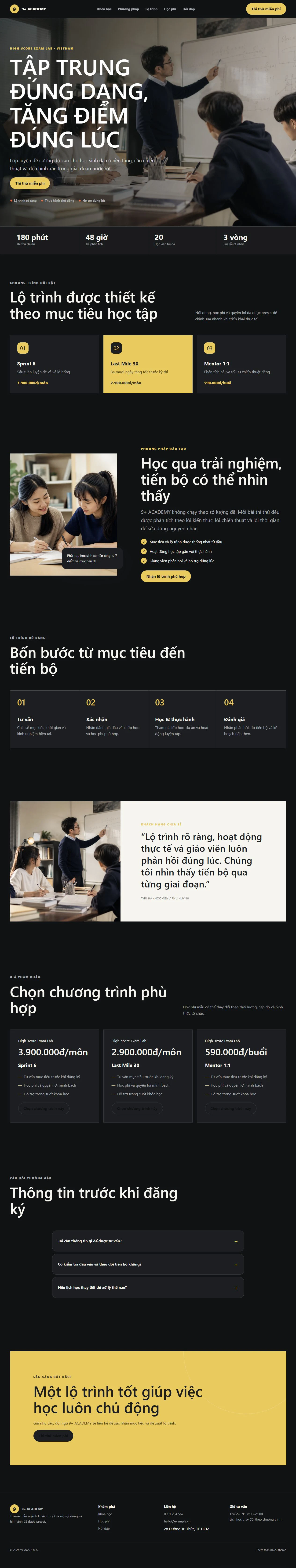 Ảnh xem trước theme 9+ ACADEMY