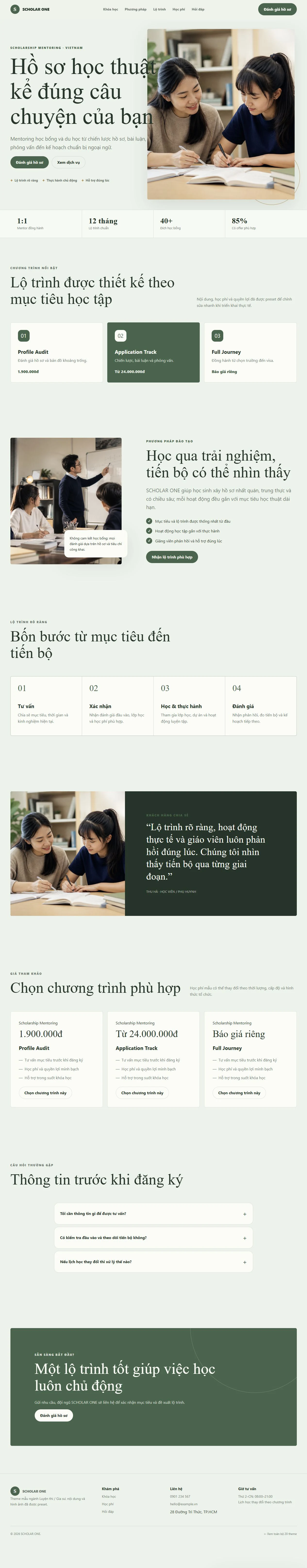 Ảnh xem trước theme SCHOLAR ONE