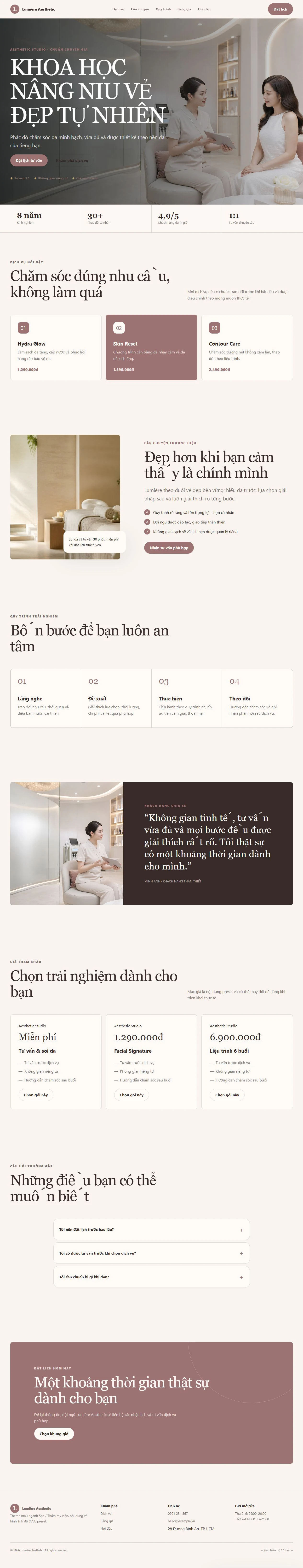 Ảnh xem trước theme Lumière Aesthetic
