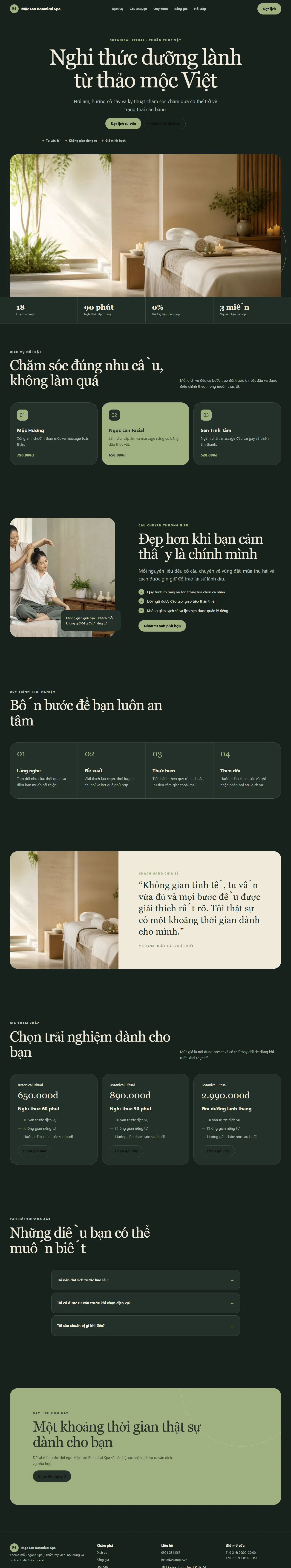 Ảnh xem trước theme Mộc Lan Botanical Spa