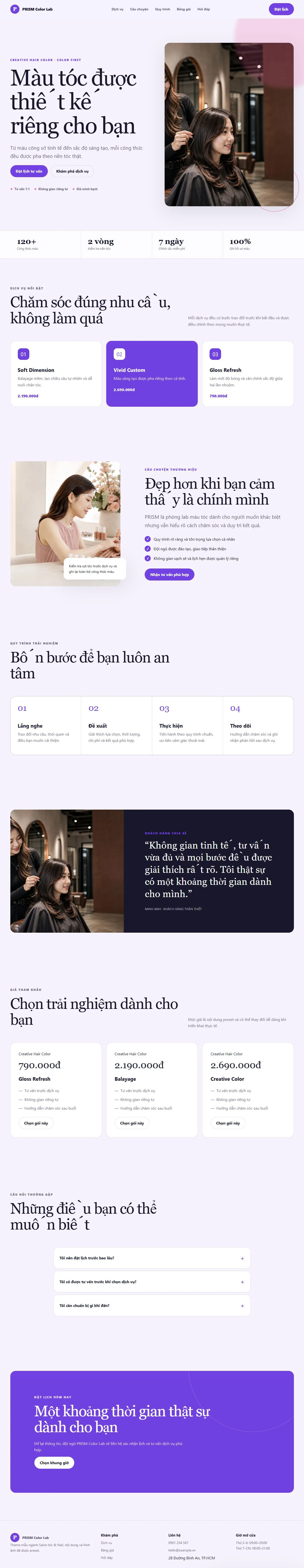 Ảnh xem trước theme PRISM Color Lab