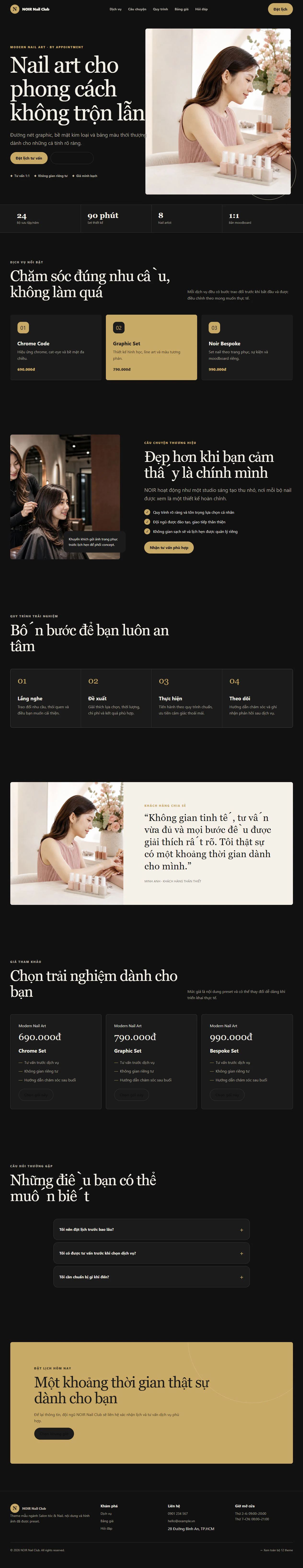 Ảnh xem trước theme NOIR Nail Club