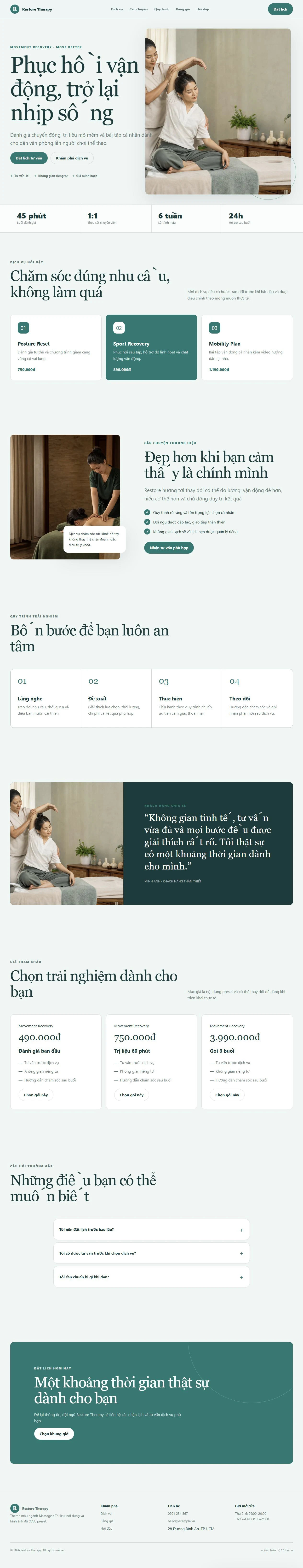 Ảnh xem trước theme Restore Therapy