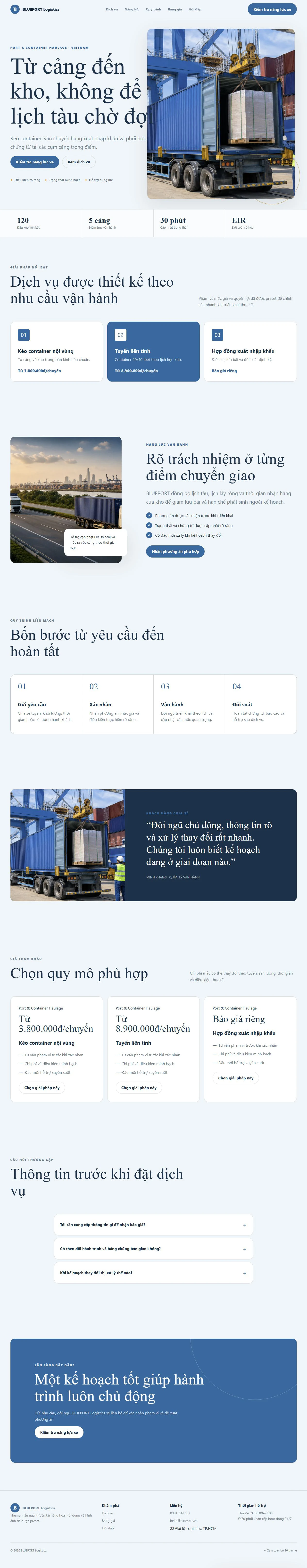 Ảnh xem trước theme BLUEPORT Logistics