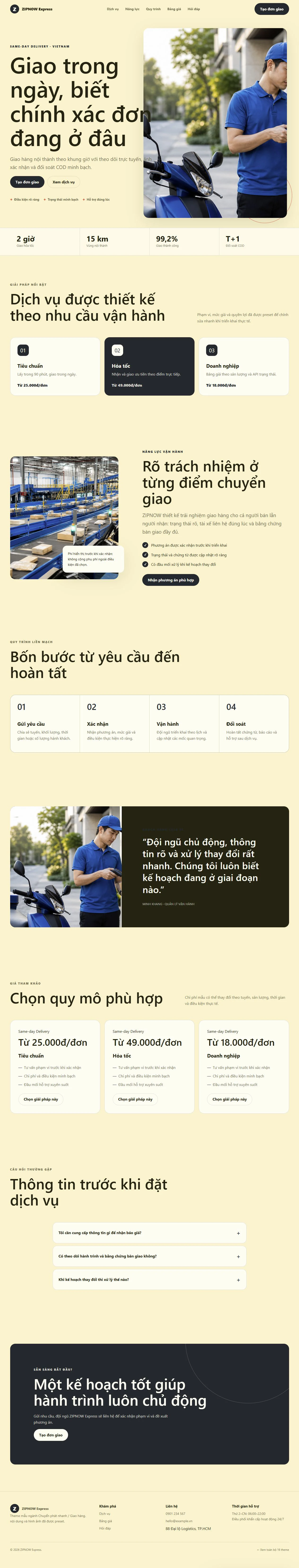Ảnh xem trước theme ZIPNOW Express