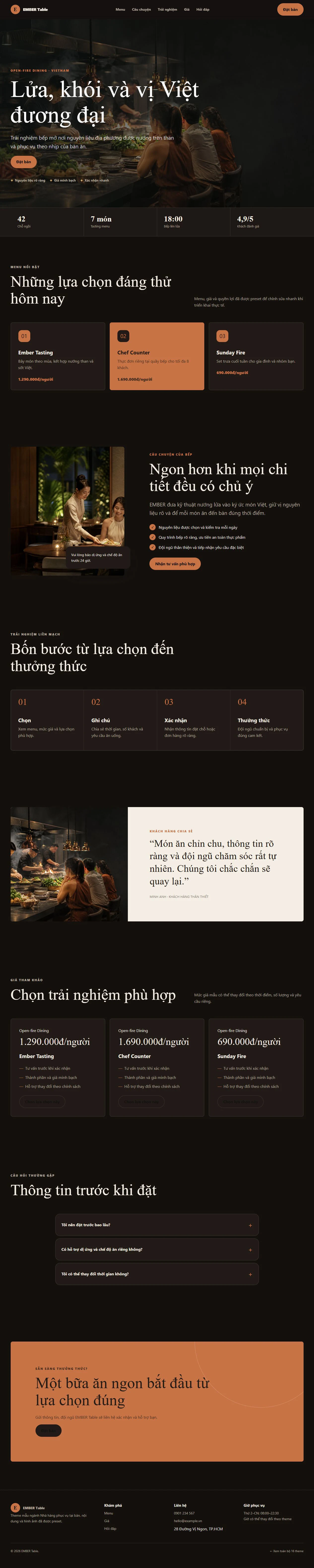 Ảnh xem trước theme EMBER Table