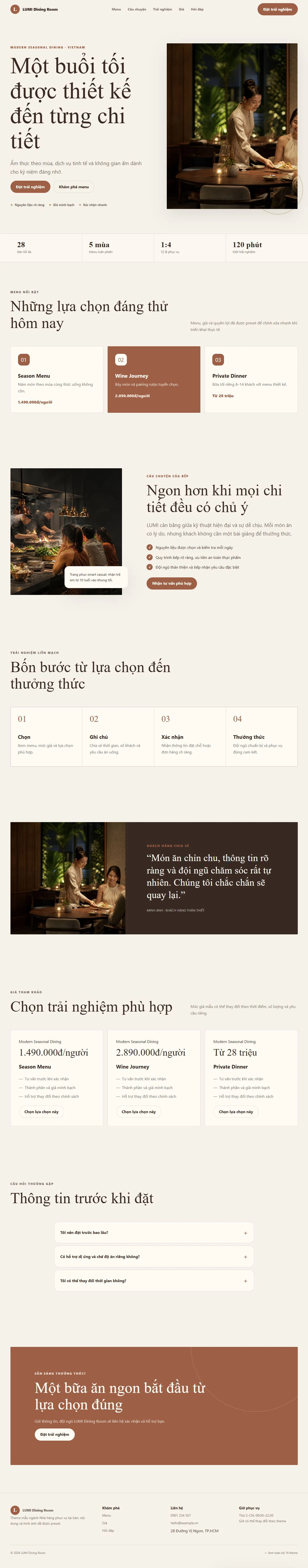 Ảnh xem trước theme LUMI Dining Room