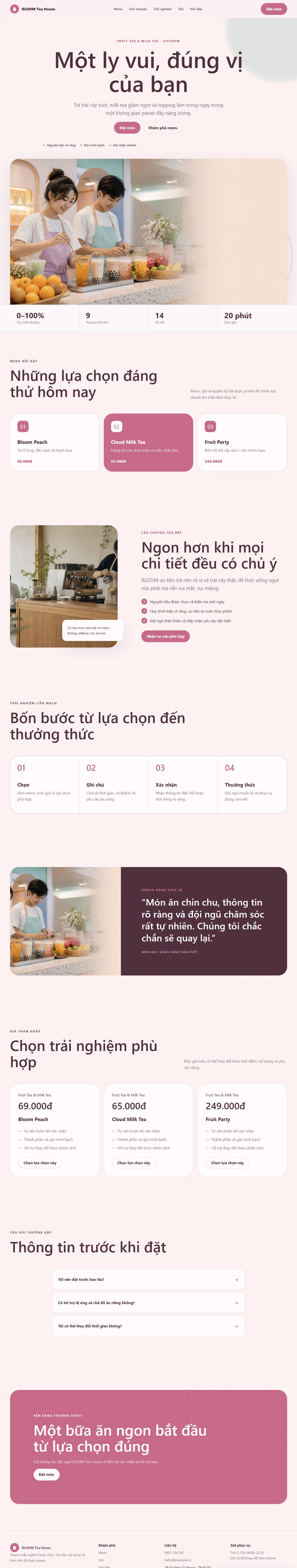 Ảnh xem trước theme BLOOM Tea House