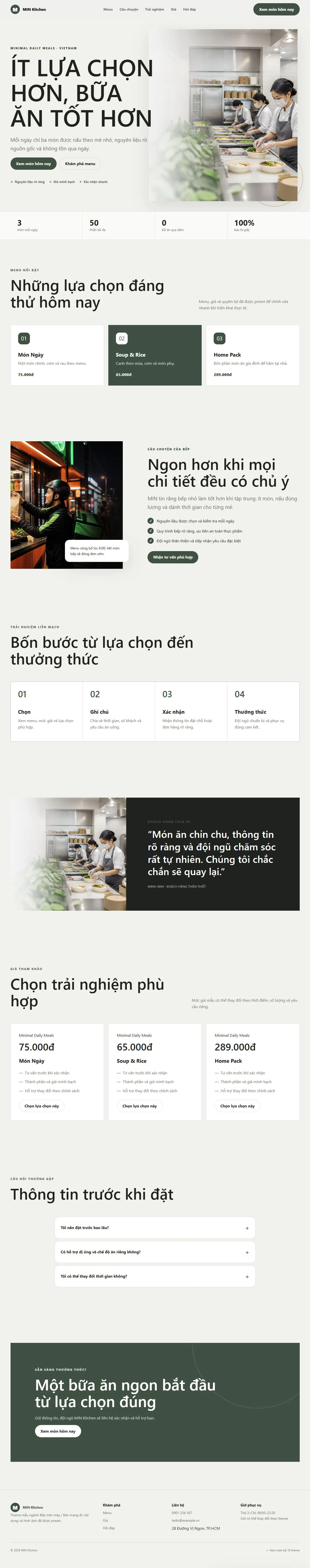 Ảnh xem trước theme MIN Kitchen