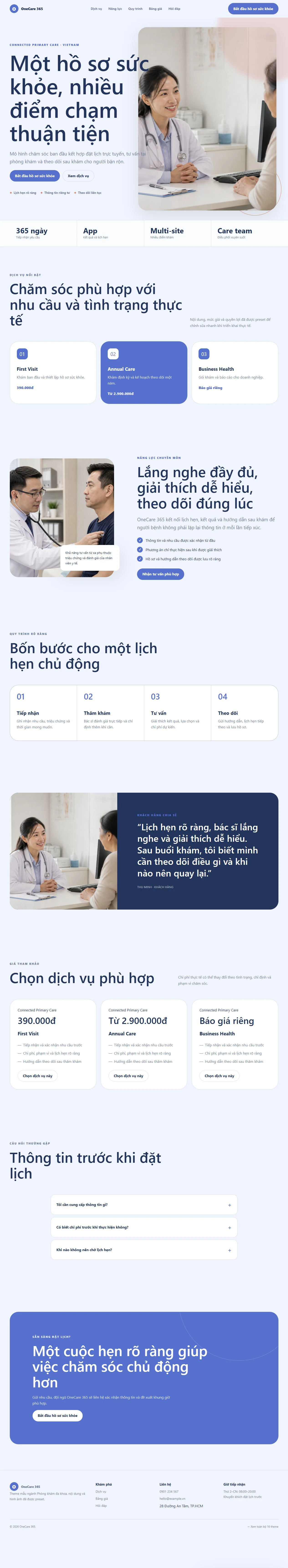 Ảnh xem trước theme OneCare 365