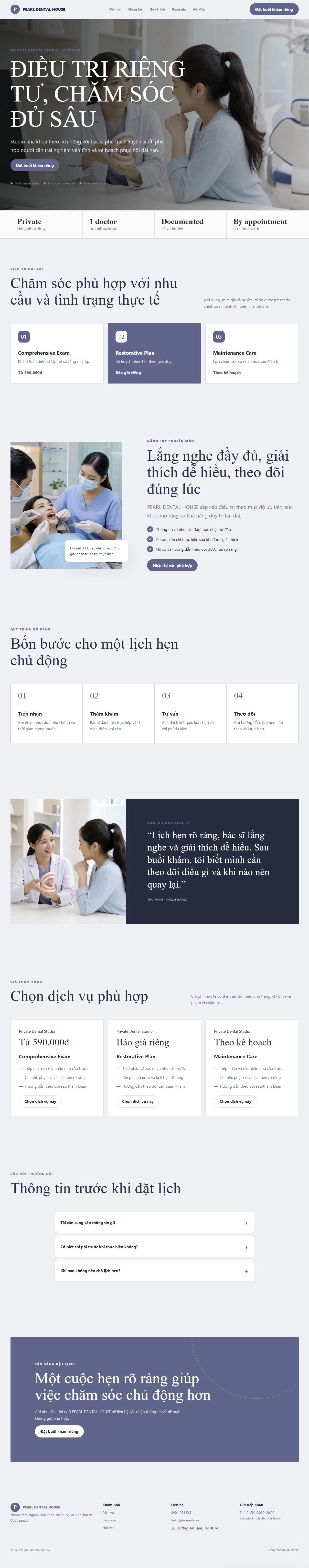 Ảnh xem trước theme PEARL DENTAL HOUSE