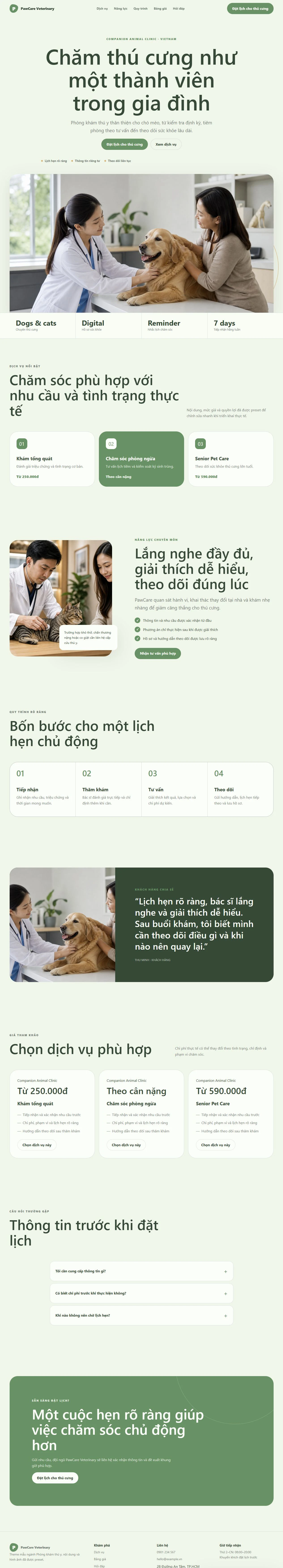 Ảnh xem trước theme PawCare Veterinary