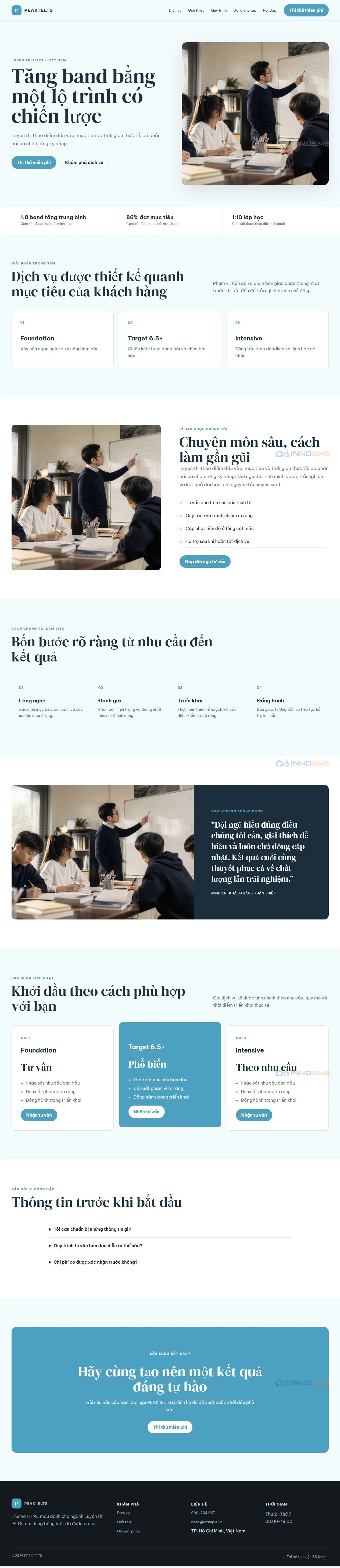 Ảnh xem trước theme PEAK IELTS