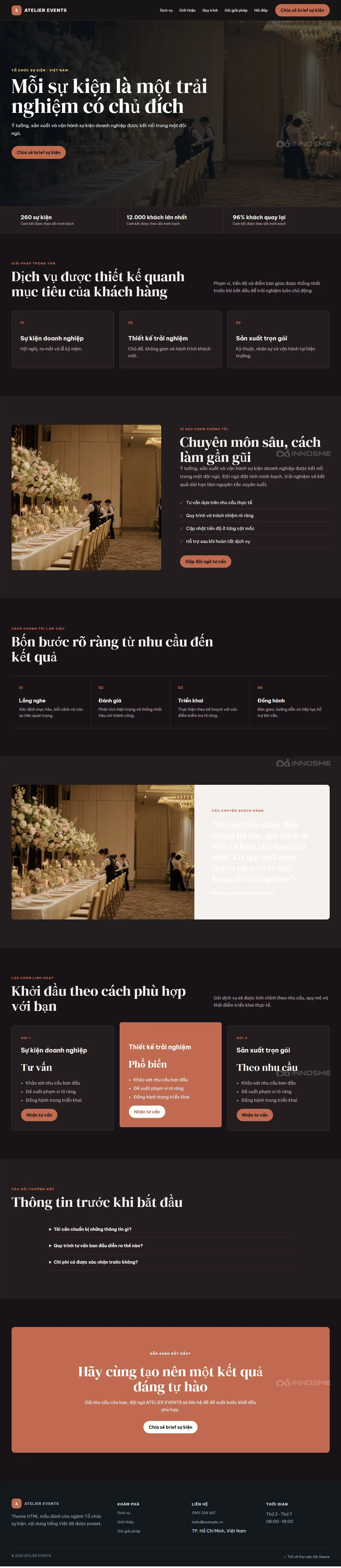 Ảnh xem trước theme ATELIER EVENTS