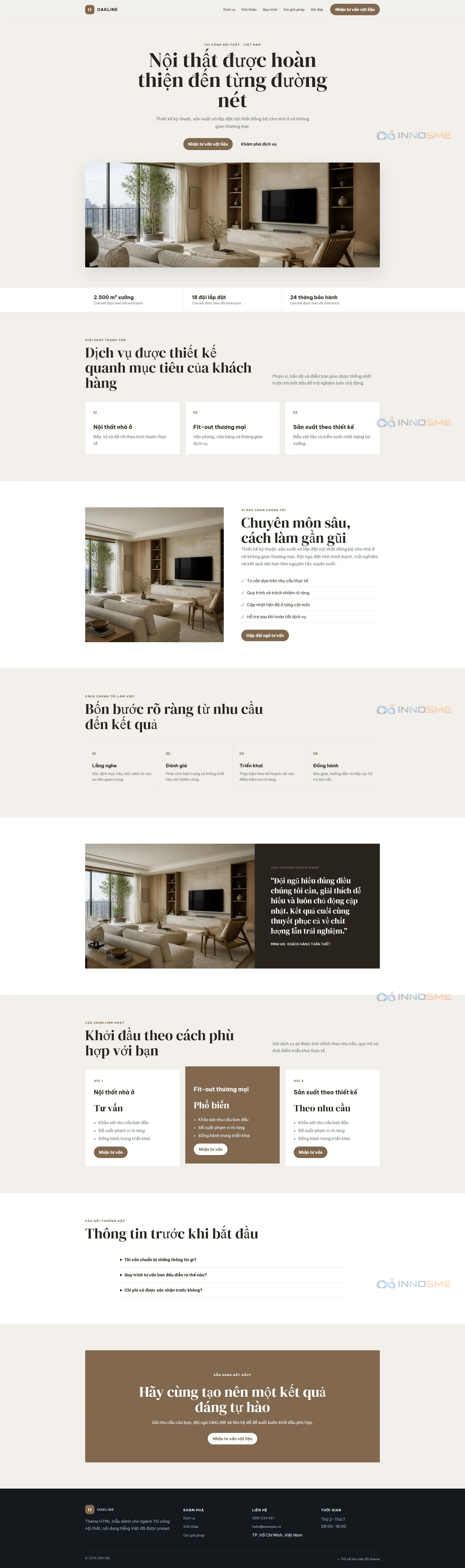 Ảnh xem trước theme OAKLINE
