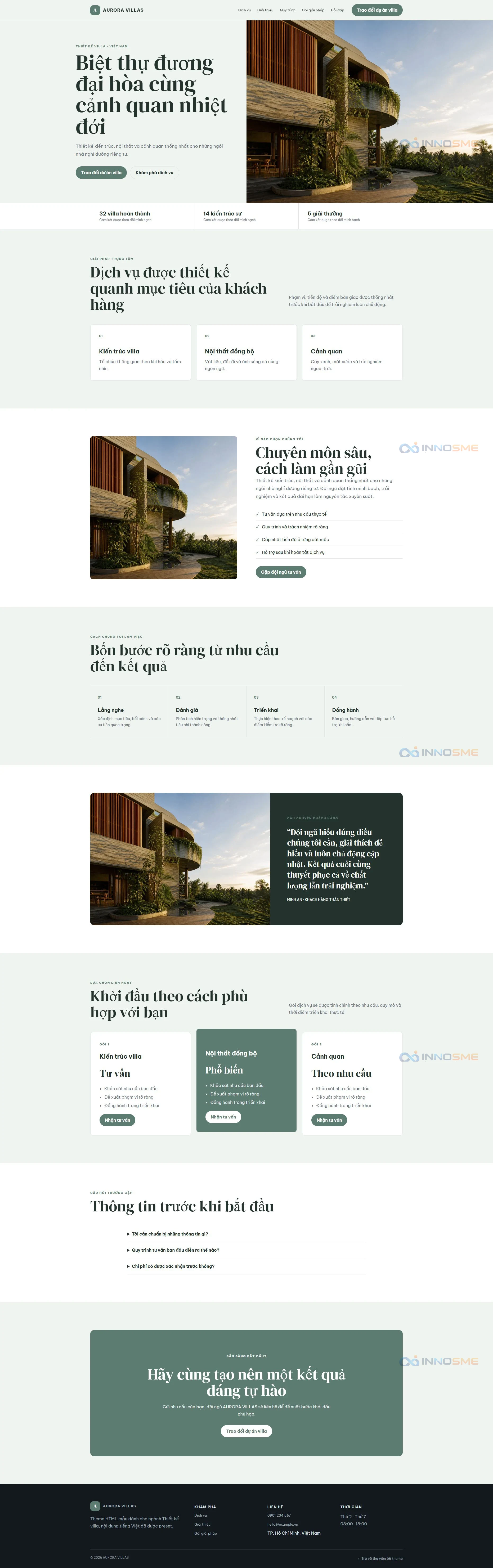 Ảnh xem trước theme AURORA VILLAS