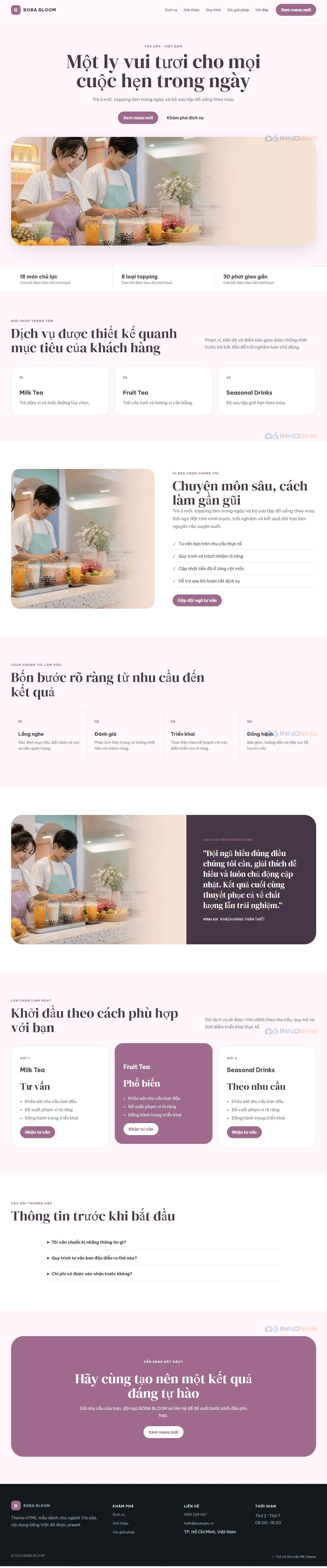 Ảnh xem trước theme BOBA BLOOM