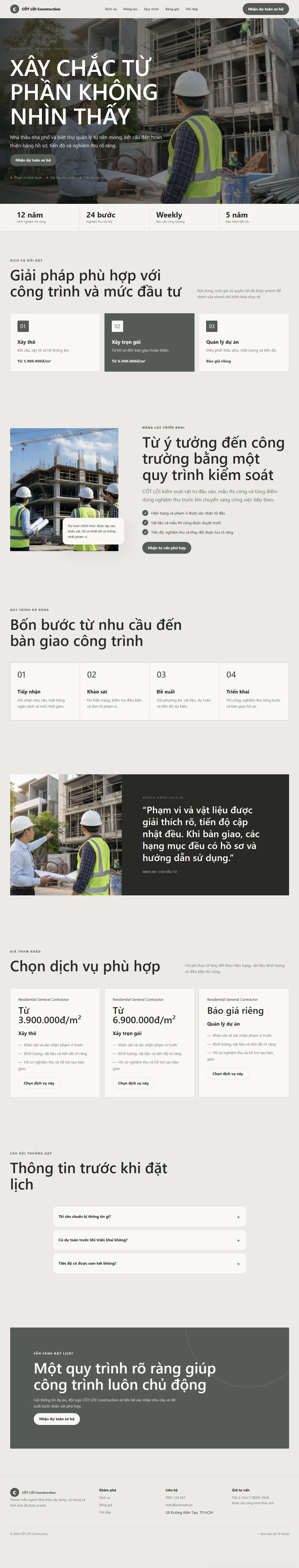 Ảnh xem trước theme CỐT LÕI Construction