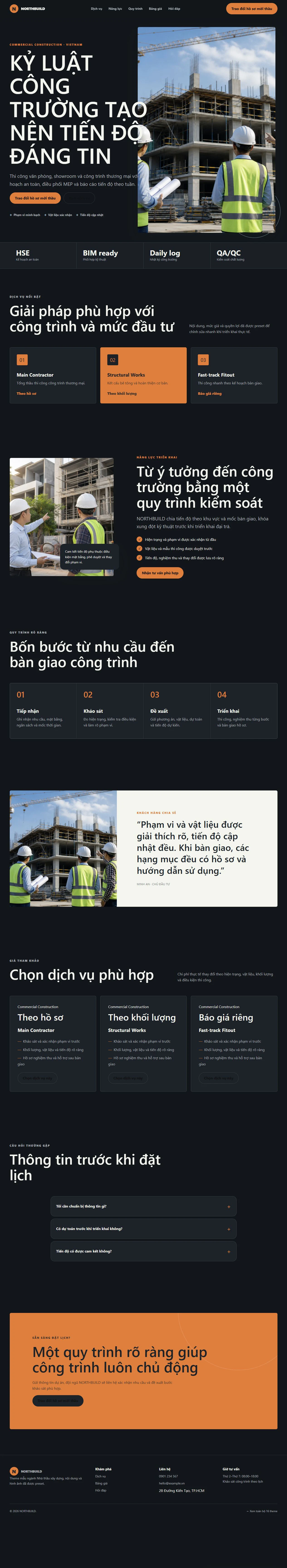Ảnh xem trước theme NORTHBUILD