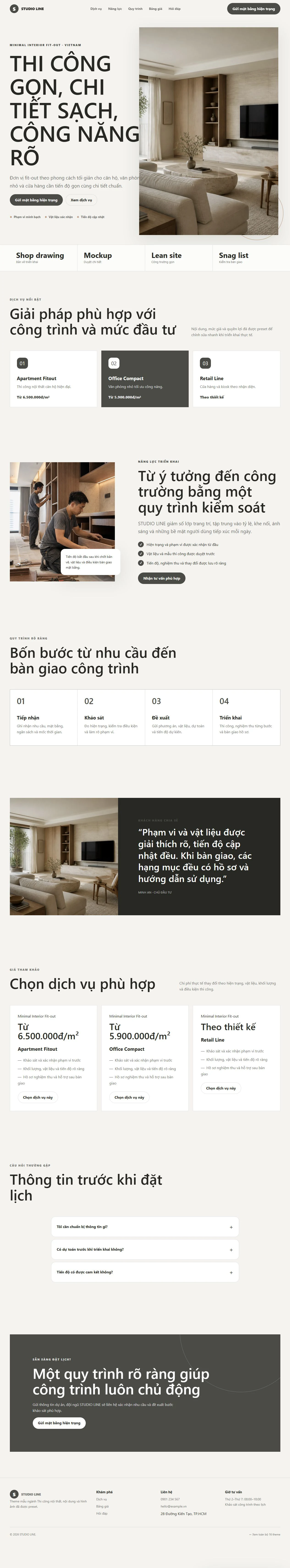 Ảnh xem trước theme STUDIO LINE