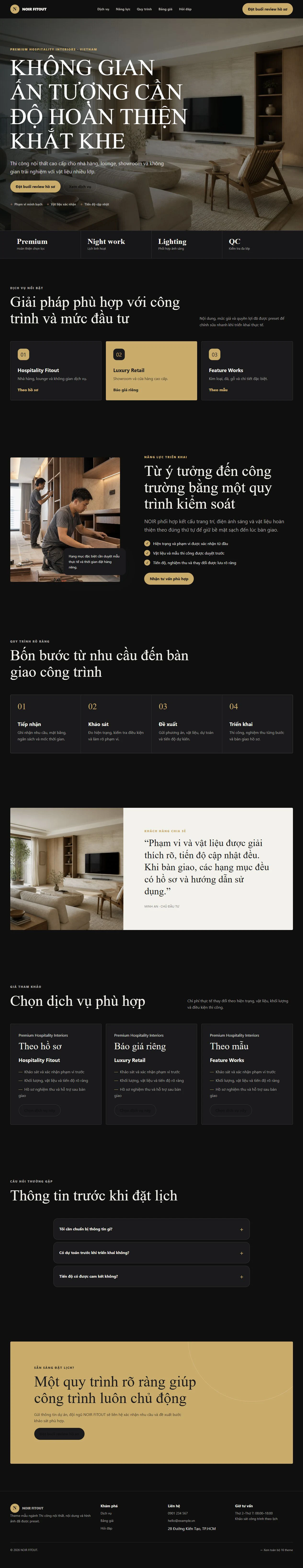 Ảnh xem trước theme NOIR FITOUT
