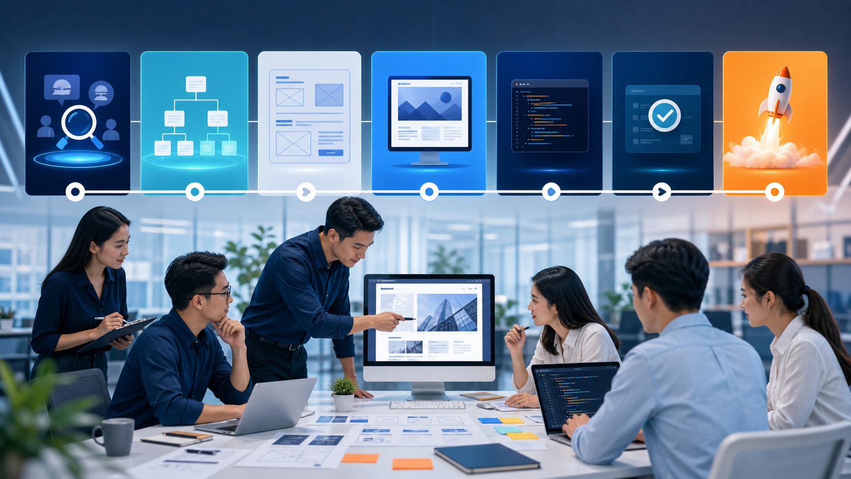 Quy trình thiết kế website doanh nghiệp từ A-Z với 7 bước